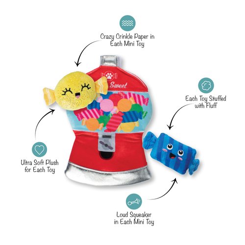 Fringe Studio Plush Dog Toy Set, Interactive Hide and Seek Play, A Sweet Surprise, Pet Shop Collection (289247)