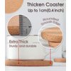 KITLAB Cork Trivet, 4 Pack High Density Thick Cork Coaster Set for Hot Dishes, 8 Inch Heat Resistant Multifunctional Cork Board, Hot Pads for Table & Countertop