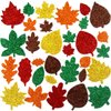 Leaf Glitter Stickers Fall Maple Leaf Foam Sticker for Autumn Thanksgiving Halloween Party Craft 500 Pcs
