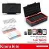 Kiorafoto 36 Slots SD MSD Memory Card Case Holder Water-Resistant Anti-Shock Storage Organizer for 21 SD SDHC SDXC Memory Cards or Switch Game Cards & 15 Microsd TF MSD Cards *2024 Vertical Style