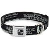 Dog Collar Seatbelt Buckle Americana One Hundred Dollar Bill Elements Black Gray 15 to 26 Inches 1.0 Inch Wide