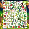 114 PCS Funny Caterpillar Temporary Tattoos Sticker Butterfly Bug Caterpillar Birthday Party Decorations Supplies Favors Gifts Girls Boys Baby Showers Prizes Cute Tattoo School Reward Themed