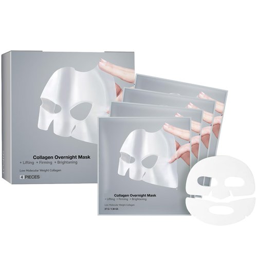 Deep Collagen Mask Overnight, Collagen Face Mask, Korean Collagen Face Mask, Anti-Wrinkle Collagen Overnight Face Mask For Face Masks Skincare, Sheet Masks For Elasticity,Firming,Moisturizing 4PCS