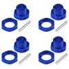 HobbyPark 17mm Wheel Hex Hubs Adapter with Wrench for 1/8 RC Cars Monster Trucks Off Road Buggy (with Navy Blue Adapter)