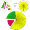 6Pcs UV Neon Hanging Paper Fans Flowers Glow Paper Fans Party Supplies and Decorations Glow in The Dark Blacklight Reactive Fluorescent Black Light Party Kit Neon Party for Birthday Wedding