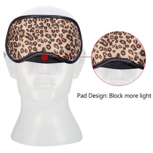 10 Pack Sleep Mask, Leopard Eye Masks Shade Cover for Sleeping, Shift Work, Naps, Travel Pouch Night Blindfold Airplane Relaxing Eyeshade Cover with Nose Pad for Men Women