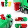 AITING Kids Push Toy Vehicles Garbage Truck's Trash Cans Toys Mini Curbside Vehicle Garbage Bin
