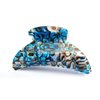 Generic Bright blue abalone sea shell effect hair claw clip