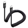Cable Matters Coiled USB C to USB C Cable with 3A / 60W Fast Charging 1-4 Feet, Support Apple CarPlay, Android Auto, USB C Charger Cable, for iPhone 16/15 Pro Max Plus, Galaxy S23, iPad Pro