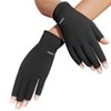 SayWow Fingerless Gloves for Women Sun UV Protection for Touchscreen, Gel Manicures, Driving, Black