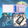 Halloween Press on Nails Short Square Fake Nails Cute Ghost Nails Press ons Purple Glue on Nails with Mummy Spider Web Bat Designs Full Cover Glossy Acrylic Nails for Women Girls 24 Pcs