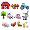 MOVEBO ﻿ 1 Set/12PCS Felt DIY Sewing Crafts Kit for Kids Ages 6-12 Create Adorable Plush Farm Animals - Includes Pig,Sheep,Cow,Chickens - Fun DIY Sewing Felt Plush Animals Set (Farm Animal)
