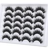 Newcally Eyelashes False Lashes Fluffy 18MM Long Faux Mink Eye Lashes Pack Dramatic Thick Volume Fake Eyelashes 12 Pairs Soft Reusable Lashes Multipack