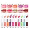 MAEPEOR Hydrating Lip Glow Oil 10 Colors Moisturizing Lip Oil Gloss Non-sticky Transparent Lip Gloss Long Lasting Nourishing Tinted Lip Balm with Big Brush Head (IColors 07)