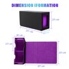 UAONO MTG Deck Box with 2 Commander Display and Dice Tray-Patented Design, Double Deck Box for 250+ Single Sleeved Cards, Leather Magnetic Card Storage Box Fits for TCG CCG Magic Cards (Black&Purple)