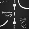 White Liquid Chalk Markers Erasable - 2PK 3mm Fine Tip Chalk Markers Chalk Pens - Chalkboard Markers Bistro Chalk Marker Glass Window Markers - Glass Board Markers - Erasable Chalk Markers Fine Tip