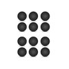 LeFix 12 x Rubber Silicone Feet Dot(Diameter:0.575inch/14.6mm) with Adhesive,Compatible with DELL,Asus,Lenovo,HP Laptop,Computer Case,Keyboard Riser,Appliance Feet,Multipe Purpose(Black)