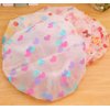 AKOAK 5 Pieces Reusable Waterproof EVA Plastic Lace Elastic Band Flower Printed Hat Environmental Protection Hair Bath Caps Shower Caps