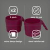 Diono XL Car Seat Cup Holders for Radian and Everett Car Seats, Pack of 2 Cup Holders, Purple Plum