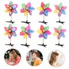 24pcs Windmill Hairpin Pinwheel Hair Bows Cartoon Hair Kids Favor Hair Barrettes Pinwheel Hair Clips Kids Hair Mini Clips for Hair Girls Metal Iron Clip Child Accessories