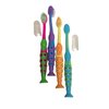 Secret for Longevity 4-Pack of Kids Childrens Toddler Extra Soft Bristle Easy Grip BPA Free Toothbrush Set w/Suction Base and Travel Dust Covers