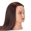 Mannequin Head 26"-28" Synthetic Fiber Training Head Braiding Head Hair Styling Manikin Cosmetology Doll Head Hairdresser Training Model for Cutting Braiding Practice with Clamp (92018LB0420)