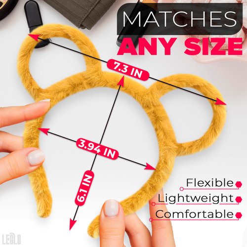 Yellow Bear Ear Pooh Bear Headband - Non-Slip Cute Headband for Makeup and Women's Hair - Gift for Her