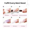 Beetles Nail Extension Gel Kit 12 Colors Clear Pink Purple Brown Glitter Neutral Nail Extension Gel Kit Jelly Gel Quick Building Nail Enhancement Manicure Kit DIY Salon Gift for Women