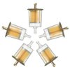 5/16" Universal Fuel Filters Industrial Tractors Cars Trucks Motorcycles Gas Powered Engine Inline Gas Fuel Line 5 Pack