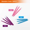 AHIER 10pcs Rubber Nail Cuticle Pusher Tipped Plastic Handle Nail Art Tool Nail Acrylic Cuticle Pusher Cleaner(Random Color)