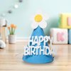 Yinah Cute Flower Birthday Hats With Happy Birthday Letters For Children's Party Decoration Kids Boy Girls Party Supplies Quality Felt Hat 1-5mm Thick (Blue).