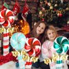 8 PCS Giant Christmas Candy Mylar Balloons Xmas Sweet Candy Party Theme Foil Balloon Candyland Christmas Party Balloons for Winter Holiday Xmas Candy Party Decorations Supplies 59×22 inch