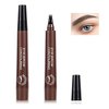 2 PCS Eyebrow Pencil Brow Pencil,Waterproof Eyebrow Tattoo Pen,Eyebrow Pen,Microblading Eyebrow Pen,Long Lasting Eye Brow Pencil with Micro Fork Applicato,Creates Natural Brows Easily(Dark Brown)