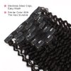 ABH AMAZINGBEAUTY HAIR Jerry Curly Clip in Hair Extensions Real Human Hair 3B 3C Double Wefts Curly Clip ins for African Americans 120g 7 Pieces 17 Clips 120 Grams, Natural Black 14 Inch
