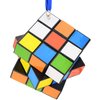 Christmas Ornaments Tree Buddees Colored Cube Puzzle with Blue String
