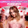 6Pcs Red Rose Hair Clip - Red Flower Hair Clip Red Hair Accessories for Women Red Flower for Hair Rose Clips for Hair Red Flower Pins for Hair - Red Flower Hair Accessories for Women Red Rose for Hair