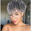 Liyouda Grey Hair Toppers Short Toupee Dreads Wig for Women Braided Dreadlocks Hair Half Wigs Toppers Wiglets Hairpieces for Black Women With Thinning Hair Clip in Loc Ponytail Hair Topper