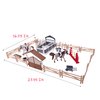 Horse Toys, Horse Stable Playset, Horse Figurine with Rider Pretend Play Toys Animal Toys Set for Boys and Girls 3+ Birthday Gifts