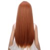 PATTNIUM Kids Auburn Wig with Bangs Child Long Straight Orange Wig Girls Ginger Long Synthetic Wig with Wig Cap