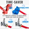 SUNGATOR 6-Pack Angle Stop Valve, Angle Water Shut Off Valve 1/2 x 1/4 Inch Compression, Toilet Water Valve, 1/4 Turn, No Lead Brass Push to Connect Plumbing Fitting, Pushfit, PEX Pipe, Copper, CPVC