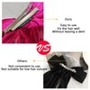 3PCS Hair Bows for Women, Oversized Long Tail White Hair Bow Clips, Silky Satin Hair Ribbons Ponytail Holder for Women Girls (Black, Red, Pink）