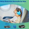 Floriogra 𝟐 𝐏𝐚𝐜𝐤 Kids Noise Reduction Ear Muffs Hearing Protection, Noise Cancelling Headphones for Kids, Soft Wide Headband for Monster Trucks, Studying, Mowing, Show, Autism
