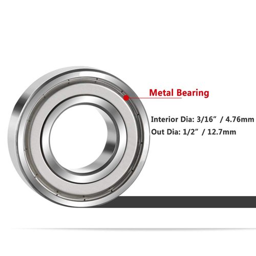 Yakamoz 10Pcs Router Bits Top Mounted Ball Bearings Guide for Router Bit Bearing Repairing Replacement Accessory Kit | Inner Dia. 3/16” & Overall Dia. 1/2”