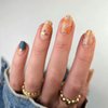 Fall Press on Nails Short Square Fake Nails Maple Leaf False Nails Thanksgiving Full Cover Maple Leaves Nude Pink Artificial on Nails Autumn Glossy Designs Nails for Holiday Nails Decoration Manicure