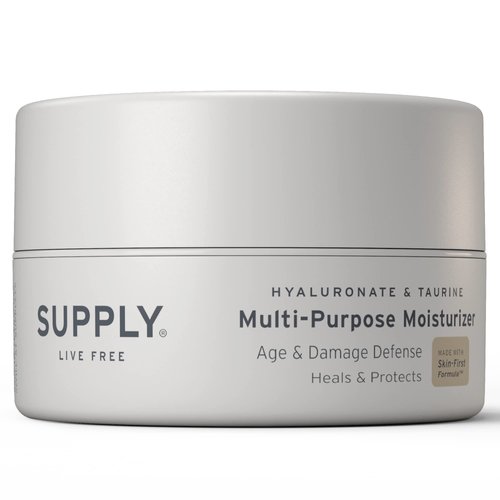 Supply Multi-Purpose Facial Moisturizer for Men: Anti-aging Skin Hydration with Hyaluronate, Aloe Vera, and Shea Butter, Reduces Wrinkles and Fine Lines, Increases Firmness and Elasticity, Oil Free