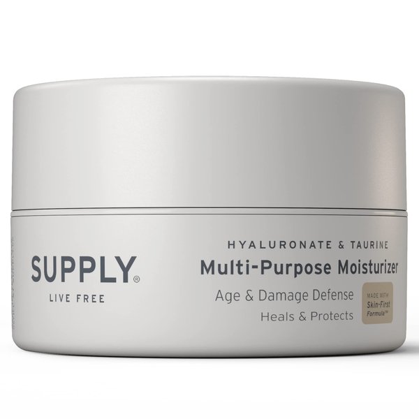 Supply Multi-Purpose Facial Moisturizer for Men: Anti-aging Skin Hydration with Hyaluronate, Aloe Vera, and Shea Butter, Reduces Wrinkles and Fine Lines, Increases Firmness and Elasticity, Oil Free