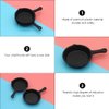 SEWACC 10pcs Miniatures Frying Pans Plastic Miniature Skillet Simulation Cooking Pan Models Mini Dollhouse Kitchen Cookware Dollhouse Accessories