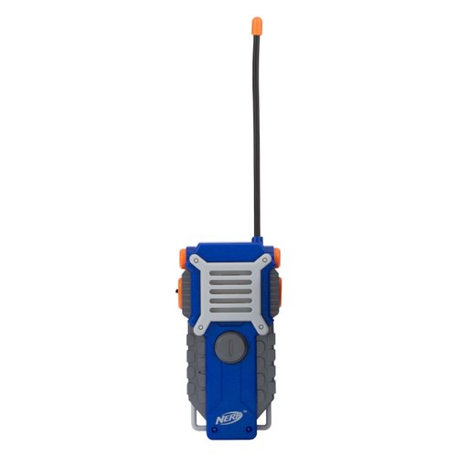 Nerf Walkie Talkie for Kids Fun at The Touch of A Button, Set of 2, 1000' Range by Sakar, Rugged Pair Battery Powered Gray Blue & Orange