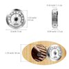 2 Pieces Hygrometer Analog Hygrometer Mechanical Round Hygrometer Humidity Gauge for Cabinet Cans, 2 Inch (Silver, Gold)