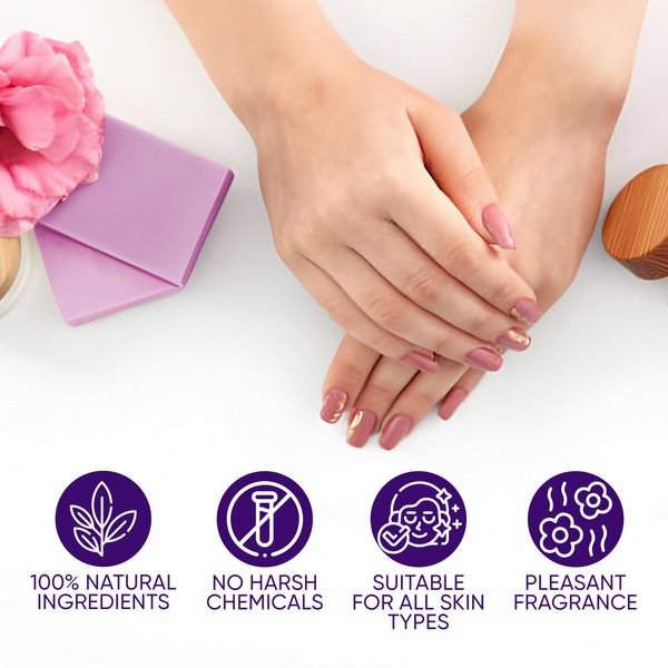 HERBOGANIC Patchouli Handmade Soap - Natural, Moisturizing Soap Bar for Soft and Smooth Skin with a Spa-Like Experience Pack of 1 (100g)